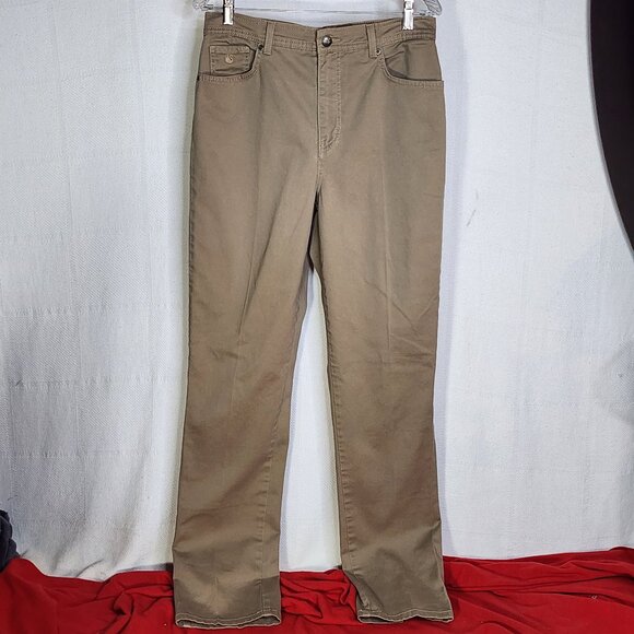 Gloria Vanderbilt Tan Amanda Cotton Span Stretch Five Pocket Jeans Size 10 Long - Picture 1 of 16